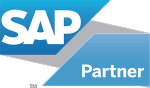 SAP logo in bold blue font with a light blue triangle containing the word 'Partner,' representing a modern and professional design emphasizing trust and reliability.