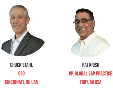 Chuck Stahl - CEO, CINCINNATI, OH USA and Raj Krish - VP, Global SAP practice TROY, MI USA image