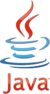 Java logo featuring a stylized coffee cup with red steam rising from it, symbolizing the language's coffee-inspired name. The cup and circular lines beneath it are blue, creating a vibrant contrast. Below the icon, 'Java' is written in bold red font, with a trademark symbol. The design highlights the programming language's association with innovation and technology.